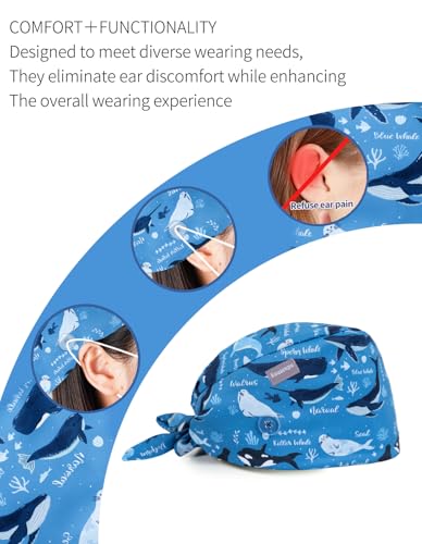 Image of Kousenpu Scrub Caps for Men, Adjustable Surgical Cap, Breathable Medical Hat for Doctors, Nurses & Healthcare Professionals