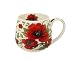 Produktbild Duo Tee-Tasse Kaffeetasse Kaffeebecher Teebecher Variante OHNE Sieb und Deckel Porzellan Teetasse bauchig Geschenk-Tasse Blumen Cup 400 ml Geschenkbox Becher (Mohn OHNE Filter)
