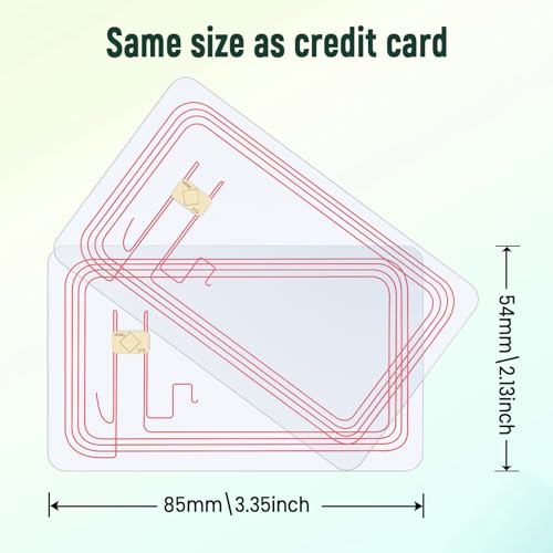 50 Stück NFC Karten NTAG215 NFC Chip Transparente NFC Tag Karte NFC Tags Programmierbar,Kompatibel mit TagMo und Amiibo,für Alle NFC-Fähigen Smartphones