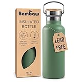 Bambaw 24 oz Insulated Water Bottle, Dou...