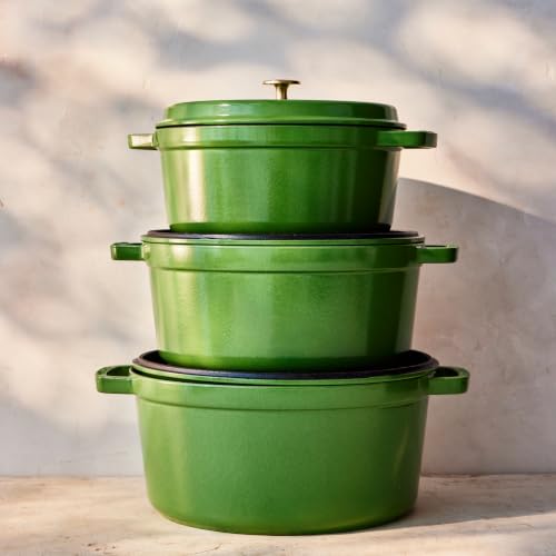 Image of Staub Cast Iron 4-qt Round Dutch Oven - Pistachio