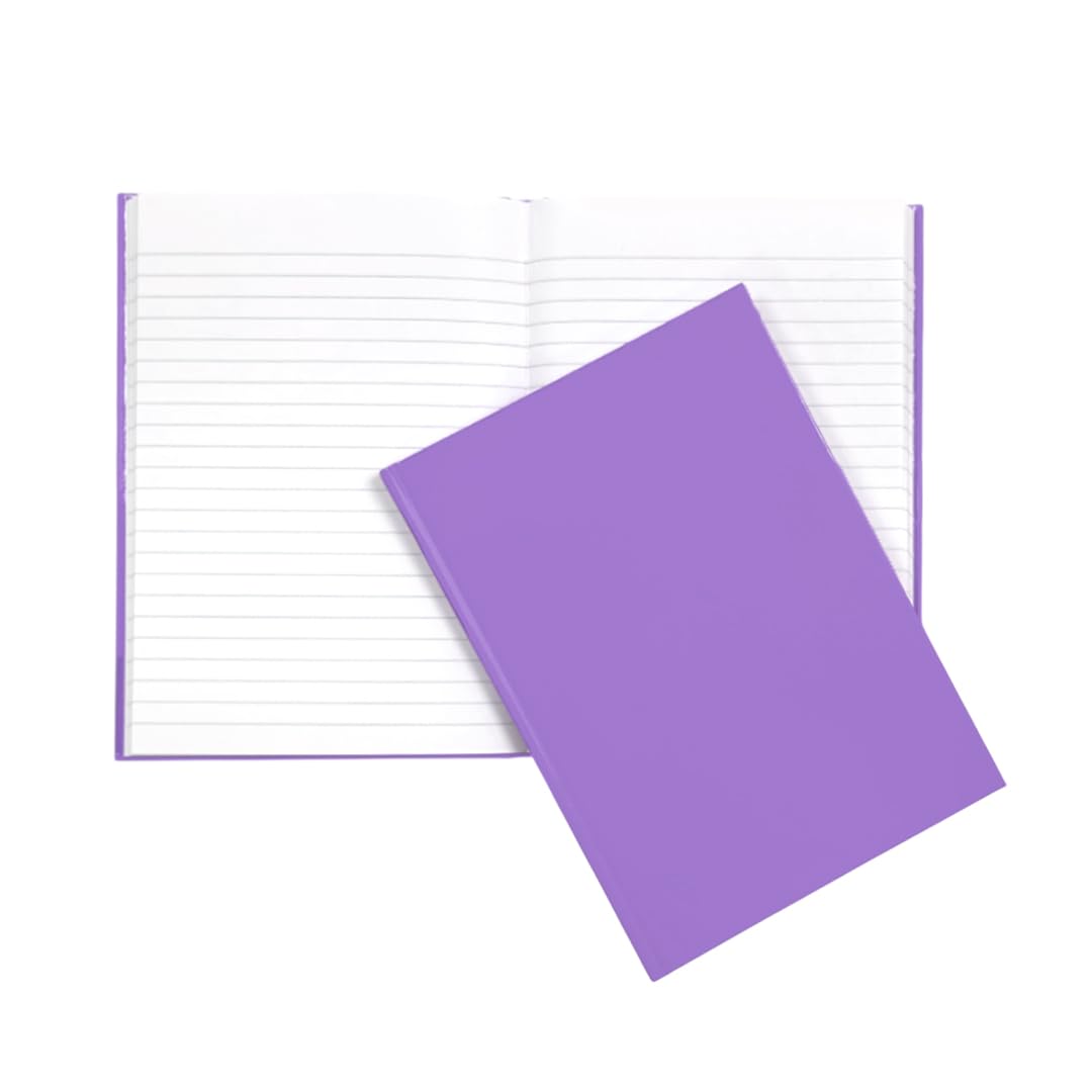 Janrax A5 160 Pages 8mm Ruled Purple Casebound Notebook