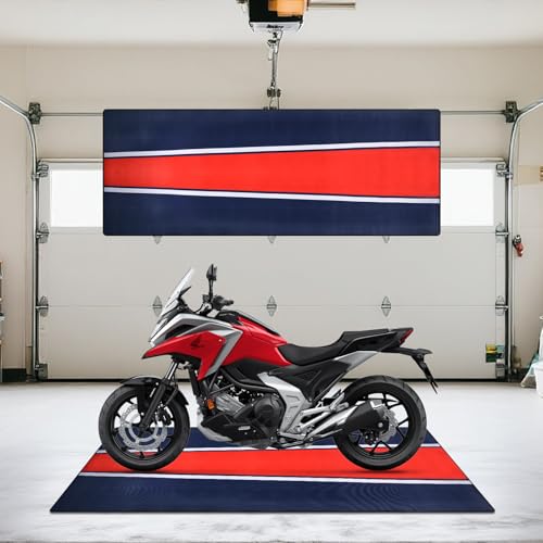 QVEEQ Motorcycle Mat 78 L x 31 W Motorcycle Garage Mat Waterproof Non-Slip Heavy-Duty Surface for Display Decoration ATVs & Workshop Use Easy to Clean & Reusable