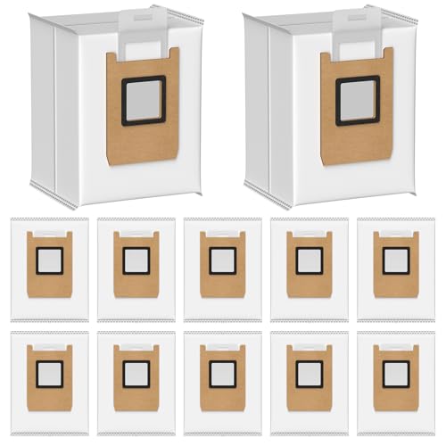 Image of 12 Pack E25 / E28 Dust Bags Compatible with Eufy Robot Vacuum Omni E25, Omni E28, Omni E20 and for Eufy Robot Vacuum C28, 3L Large Capacity, 4-Layer