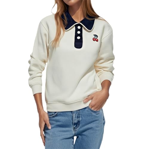 Mujer Estilo Coreano Cuello Viento Sudadera con Capucha sin 2025 Llegada Cuello de...