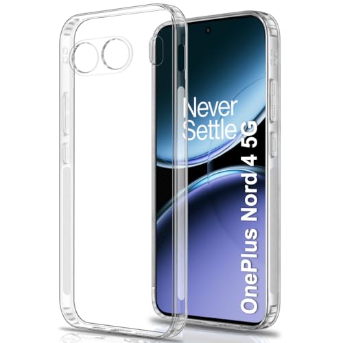 Image of TheGiftKart Back Cover Soft Case for OnePlus Nord 4 5G | Best Camera Protection | Inbuilt Dust Plugs & Anti-Slip Grip | Ultra Clear Slim Back Cover Case for OnePlus Nord 4 5G (Silicone, Transparent)