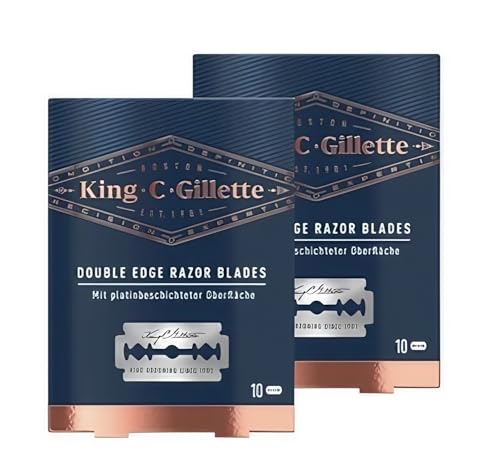 KING C Gillette Rasierklingen 20 Klingen