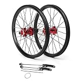 LvTu Fahrrad Vorderrad Hinterrad 16 Zoll Rad DN605RASDH Aluminiumlegierung Scheibenbremse Radsatz Doppelwandige Felge