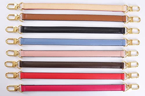 Image of Genuine Leather Plain Strap Replacement Top Handle Leather Strap for Handbag (Yellow, 14.5 in)