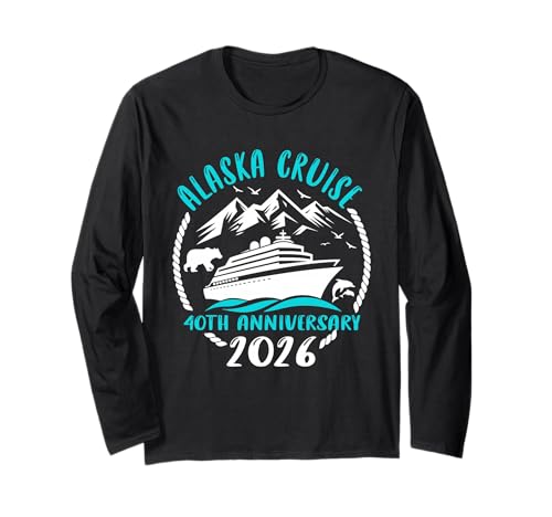 40th Anniversary Wedding Alaska Cruise Couple Matching Long Sleeve T-Shirt