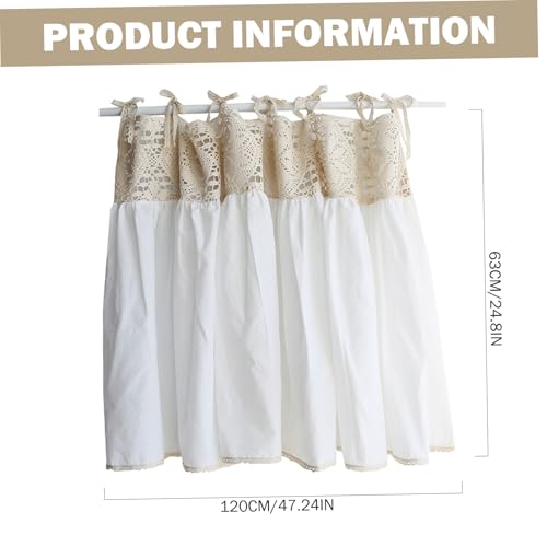 Rideaux courts en dentelle blanche 47x25'' cuisine - 4