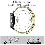 Oielai nylonowy pasek kompatybilny z Samsung Galaxy Watch 3 45 mm/Galaxy Watch 46 mm/Samsung Gear S3 Frontier, regulowany pasek sportowy kompatybilny z Huawei GT 2 46 mm, słońce