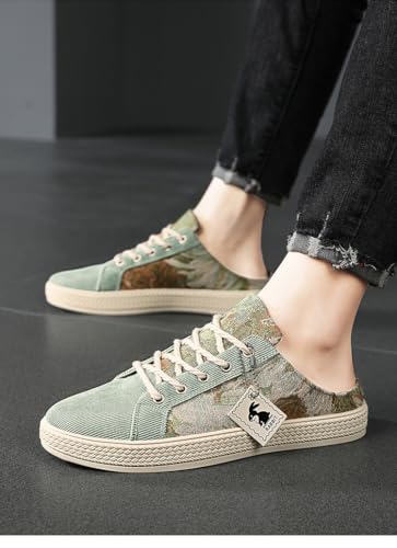 Men's Summer Canvas Shoes - Breathable Half-Slip On Casual Sneakers | Lightweight Lazy Loafers for Everyday Comfort4