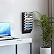 JEBELE 8 Fächer Zeitschriftenhalter Zeitungshalter Wand Mesh zeitschriften wandhalterung A4 Dokumentenablage Wand Büro Organisationsregal mit Etiketten Design Metall,Schwarz