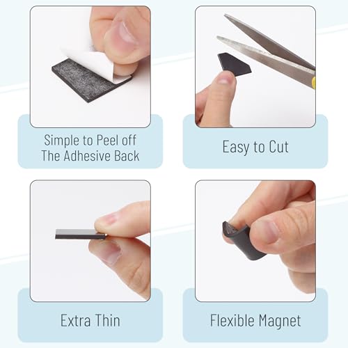 Image of Mr. Pen- Self Adhesive Magnet Square, 120 pcs, Flexible and Extra Thin | 0.8 inchx0.8 inch, Magnetic Square with Adhesive Backing, Perfect for Crafts, DIY Projects & Decorative Magnet