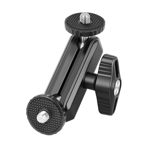 Adaptateur bras magique double rotule 1/4" en alu pour reflex et moniteur