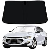 CC&TT Windshield Sun Shade for Chevrolet/Chevy Malibu 2016-2024,Chevy Malibu Accessories Sun Visors Sunshade,Malibu Sun Shield Foldable Front Window Shade Protector Blocks UV Rays