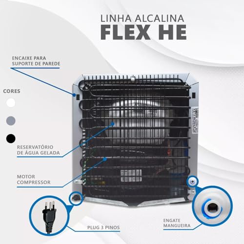 Purificador Super Água Alcalina Mineralizada Gelada Ph 9,5 Redox/Pral Negativo Flex HE - Top Life (220, Prata) - Imagem 3