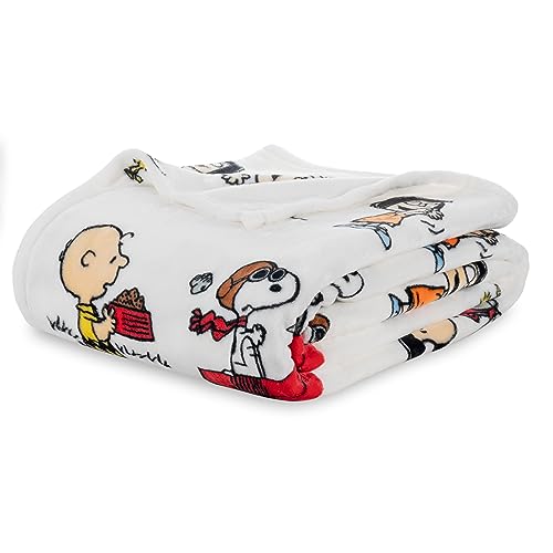 Image of Berkshire Blanket VelvetLoft Cute Character Snoopy Plush Blanket, Peanuts Gang, Full /Queen 90 in x 90 in (Official Peanuts Product)