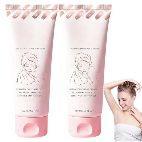 No-Shave Hair Removal Cream for Women,150g Sensitive Skin Bikini Hair Removal Cream for Bikini Area Legs,Moisturizes Skin (2pcs)