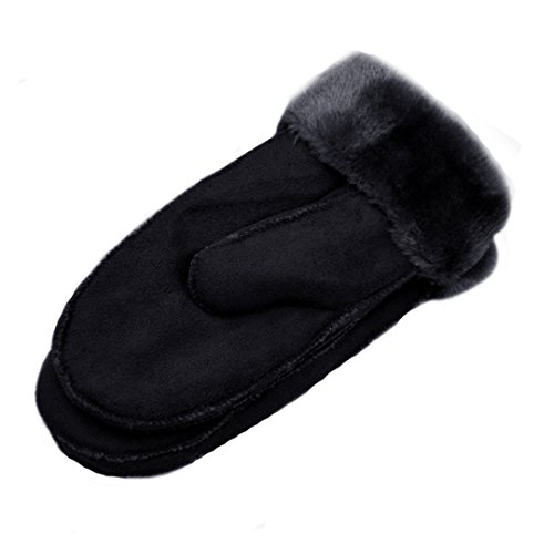 Women Winter Gloves Suede Leather Thermal Mittens Thickening Gloves Outdoor Windproof Gloves - Image 4