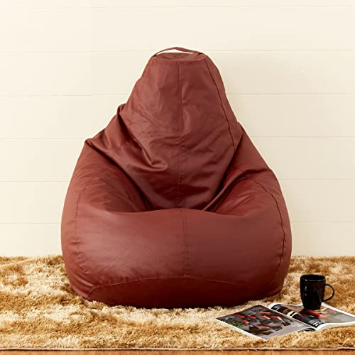 Image of Home Centre Flabby Brown Faux Leather Bean Bag