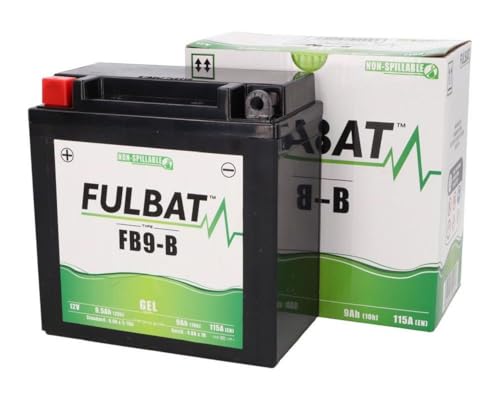 Fulbat   Batería Moto Gel FB9 B/ YB9 B/ 12N9 4B 1 12V 9Ah
