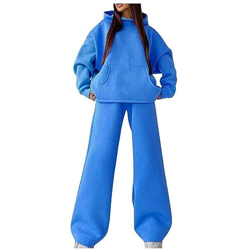Gifts for All Womens 2 Piece Outfits Sweatsuit Oversized Sweatshirt Hoodies Pullover Baggy Sweatpants Fall Fleece Fashion Lounge Sets