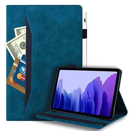 Case for iPad Pro 12.9 6th Generation, TechCode PU Leather Protective Case with [Pencil Holder] Folio Smart Case for iPad Pro 12.9 inch 6th/5th Gen 2022/2021 (Blue)