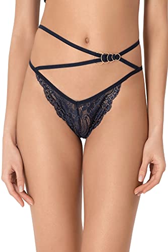 PrettyChic Women's Sexy Lace String Underwear (Blue, Medium)