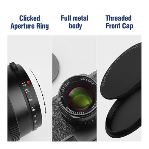 Image of TTArtisan 50mm F1.2 APS-C M43 Manual Focus Lens for Fuji X Mount Camera Like X-A1 X-A10 X-A2 X-A3 X-A5 X-A7 X-M1 X-M2 X-H1 X-T1 X-T10 X-T2 X-T20 X-T3 X-T4 X-T100 X-T200 X-T30 X-PR01 X-PR02 X-PR03 X-E1