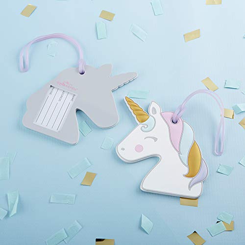 Kate Aspen 18181NA Decorative Unicorn Luggage, Suitcase/Bag Tag fairy lights 0 White, pink, purple, blue, gold4