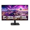 Amazon Basics 27-inch Computer Monitor, 120 Hz, 1080P, IPS, HDMI, DisplayPort, VESA Compatible for Office, Home