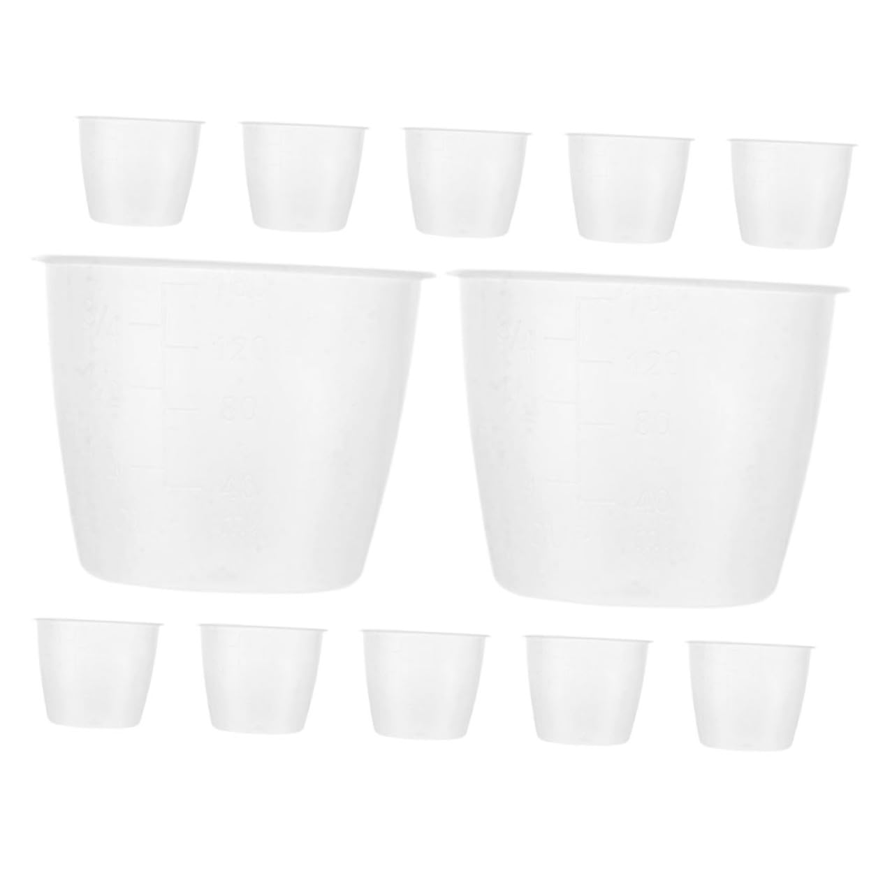 Cabilock 60 Piezas Taza Medidora para Olla Arrocera Vaso Medidor Graduado Vaso Medidor De Liquidos Vaso Medidor De Base Redonda Cucharada De Grano De Vaso Medidor De Escala Páginas