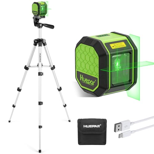 Laser Level with 42 Inch Tripod, Huepar 100Ft Self Leveling Laser...