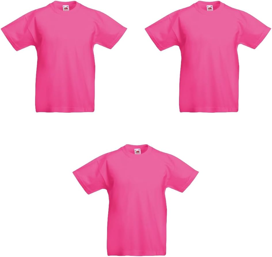 Fruit of the Loom 5 T-shirts voor kinderen, Valueweight, 104, 116, 128, 140, 152, diverse kleurensets naar keuze, 100% katoen, zwart, 12-13 Jaar Fruit of the Loom 5 T-shirts voor kinderen, Valueweight, 104, 116, 128, 140, 152, diverse kleurensets naar keuze, 100% katoen, zwart, 12-13 Jaar