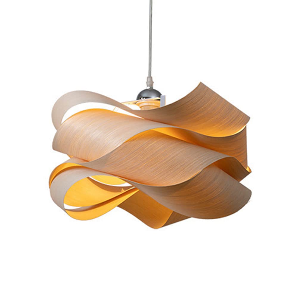 Amazon.com: SHUANGZ Nordic Restaurant Wood Veneer Hanging Light