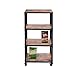Mind Reader 4 Tier All Purpose Utility Cart, Wood/Metal, Black/Brown