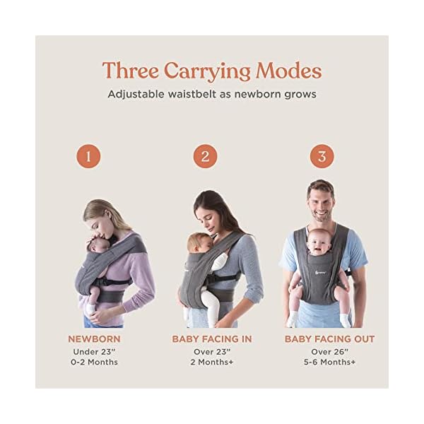Ergobaby Embrace Babytrage, Grau meliert – Bild 3