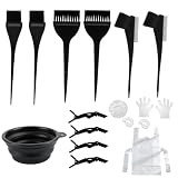LiangSanXin 17 Piezas Kit Tinte Pelo Profesional Pincel Tazón Pinzas