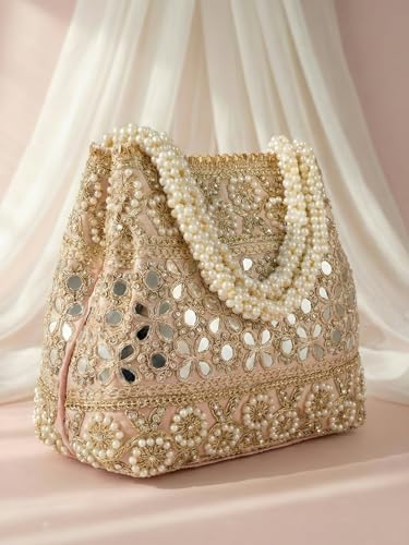 Image of Adiva Potli Handbags For Women | Potli Bags For Ladies For Wedding | Potli Bags For Women | Wedding Bags For Woman | Batwa Potlis Hand Bag | Designer Potli Bag For Ladies For Marriage