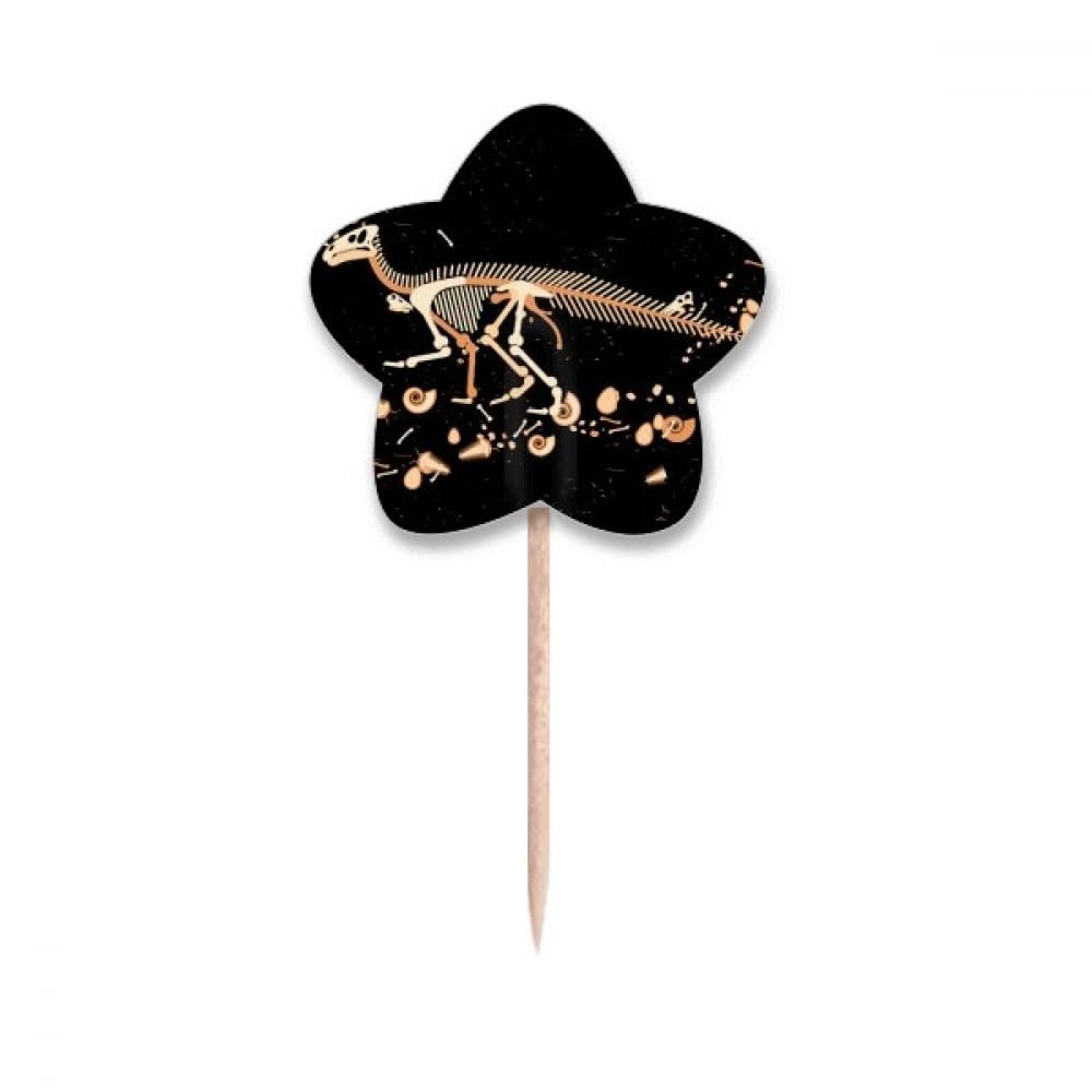Drapeaux étoiles cupcake picks et mini cure-dents dinosaure pour buffet de fête
