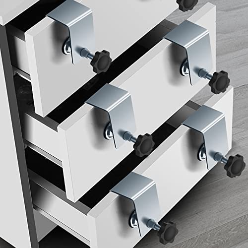 Image of 2 Pcs Drawer Front Installation Clamps,Zinc Drawer Fixing Clips,Adjustable Stable Furniture Woodworking Jig, Cabinet Installation Tools for Carpenter Household Tables Desks Mount