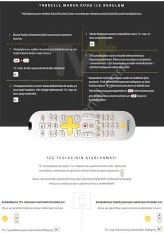ATA ELEKTRONİK Kr Turkcell Tv + Plus Klavyesiz Kumanda - Görsel 4