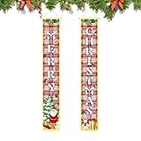 Banner resistente a las inclemencias del tiempo: Hecho de material resistente a la intemperie, esta pancarta de puerta Merry Christmas garantiza un uso en exteriores a largo plazo sin daños. Sus propiedades impermeables y resistentes a los rayos UV evitan la decoloración, mientras que su base flexible permite una fácil instalación en varias superficies como puertas, porches y vallas, para una decoración festiva durante la temporada navideña.