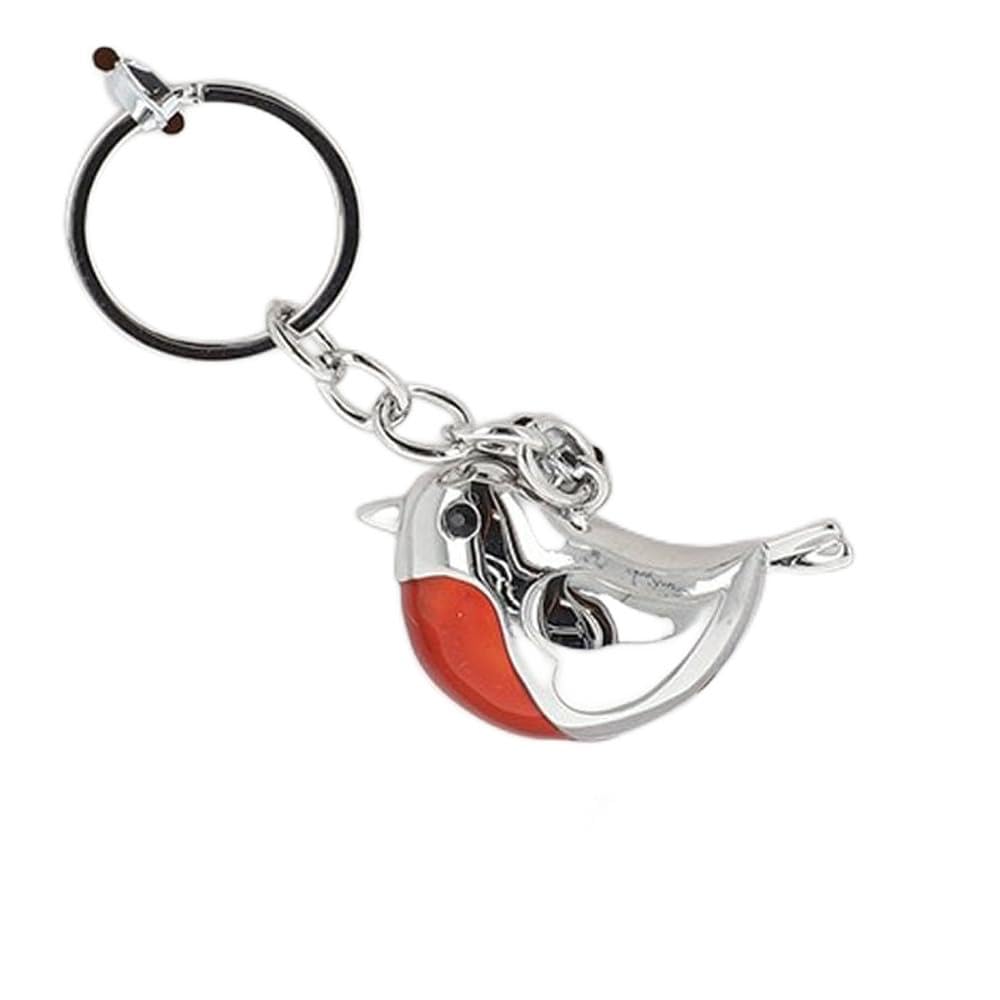 Equilibrium Unisex Multicolor Robins Appear Silver Plated Keyring Angel Message Gift