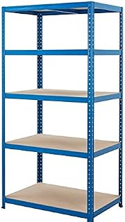 BiGDUG Heavy Duty Garage Shelving Unit - 1780h x 1200w x 600d mm - 265kg UDL Capacity Per Shelf - Blue Heavy Duty Shelving - 5 Tier Racking