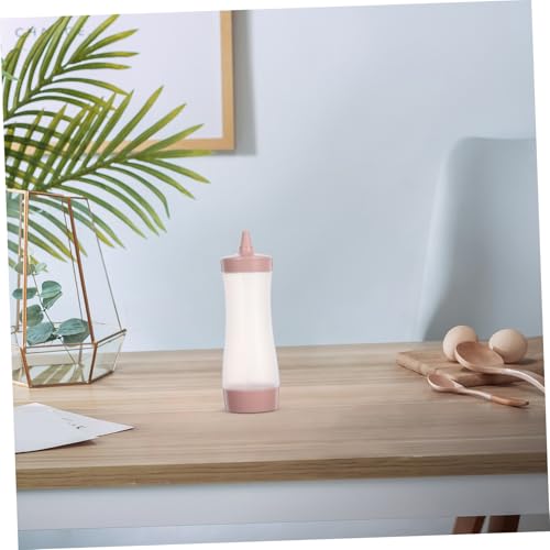 Bouteilles Squeeze Sauce Rose Distributeur Condiments Étanche Réutilisable - 8