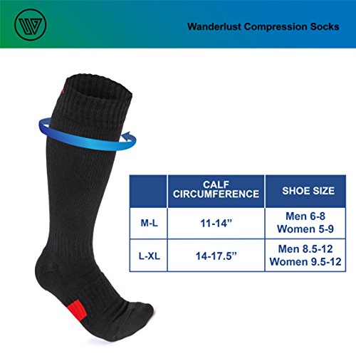Image of Wanderlust Everyday Use Graduated Compression Socks - Support Stockings for Men & Women