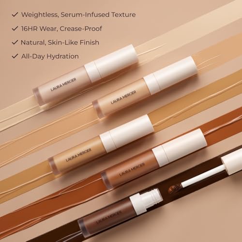 Laura Mercier Real Flawless Weightless Perfecting Serum Concealer, Long-Lasting, Waterproof, & Crease-Proof Wear, Buildable Coverage, Oil-Free, 1N1 - Light with neutral undertones - Thumbnail 5